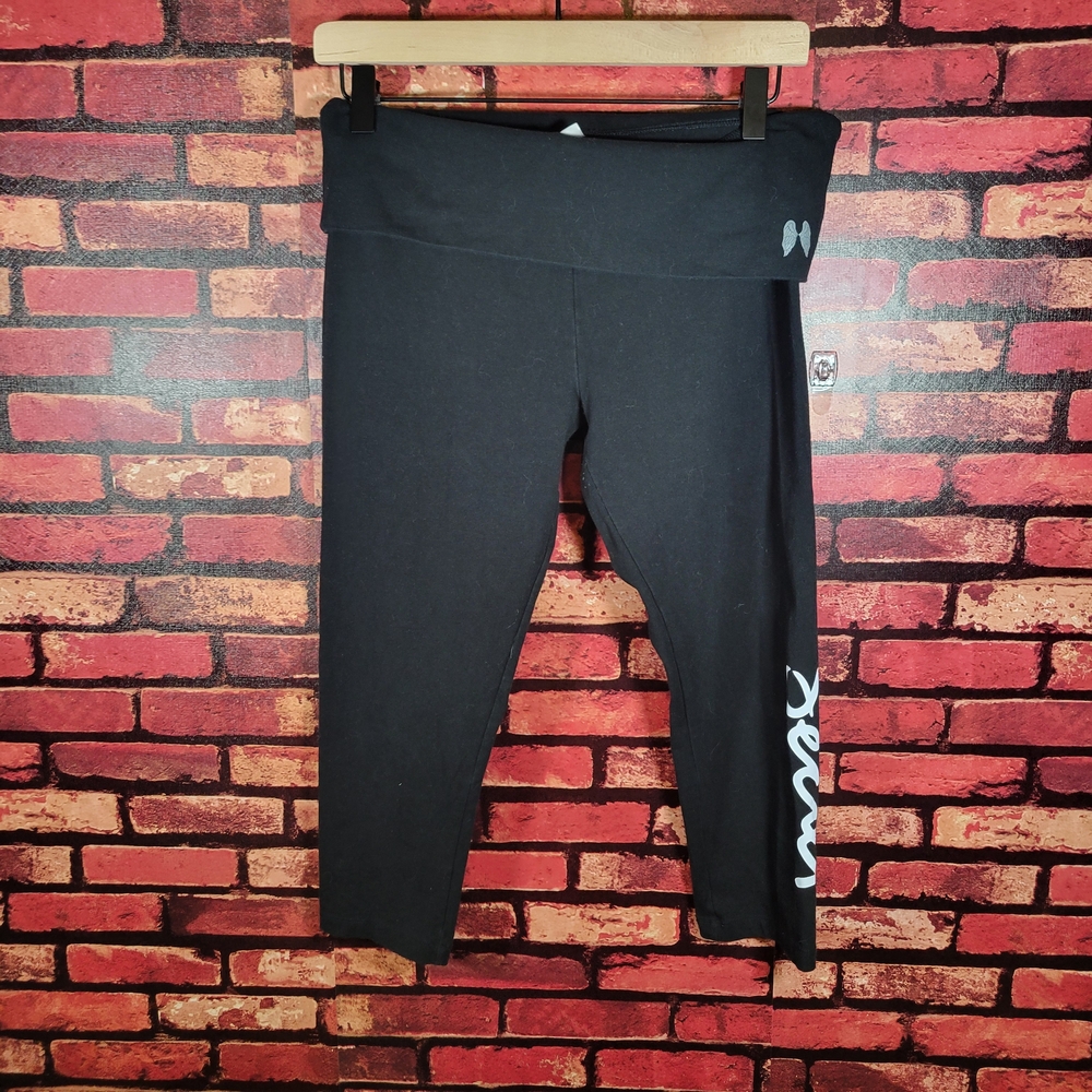 Victoria's Secret Black Capris with White Script